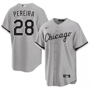 ChiSox Everson Pereira #28 Embroidery Mens Grey Jersey 661824-590