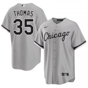 White Stockings Frank Thomas #35 Player Grey Men's Jerseys 773275-124