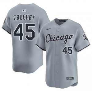 ChiSox Garrett Crochet Gray #45 MLB Mens Jerseys 576721-905