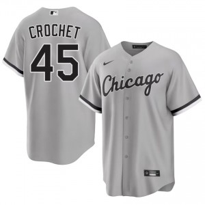 South Side Hitmen Grey Official #45 Garrett Crochet Men's Jerseys 816592-774