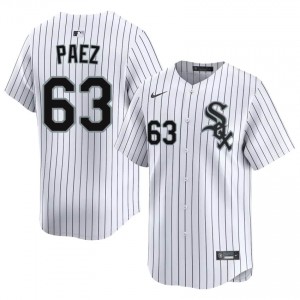 Go-Go Sox Men's Jedixson Paez White #63 New Jerseys 954276-803