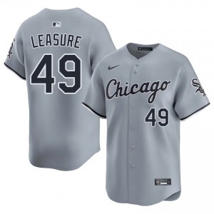 The South Siders #49 Jordan Leasure Men's Player Gray Jersey 743575-835