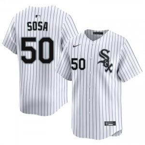 White Stockings #50 Official White Lenyn Sosa Mens Jerseys 596136-940