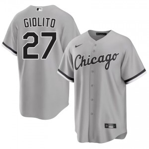 South Side Hitmen Men #27 Grey Official Lucas Giolito Jersey 888312-494