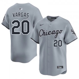 White Stockings Gray Game Men's Miguel Vargas #20 Jersey 675717-552