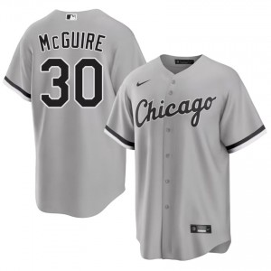 White Stockings Men Reese McGuire #30 Popular Grey Jerseys 404462-184