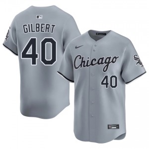 CWS White Sox Mens Official Gray #40 Tyler Gilbert Jersey 266327-503