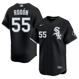 ChiSox Black Popular Men's Carlos Rodon #55 Jersey 305387-544