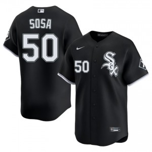 CWS White Sox MLB #50 Lenyn Sosa Men's Black Jersey 223210-364
