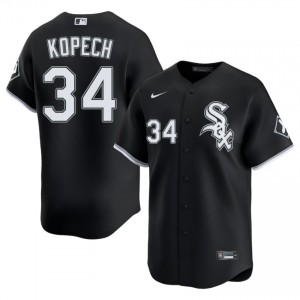 White Stockings Mens Player #34 Michael Kopech Black Jersey 618591-733