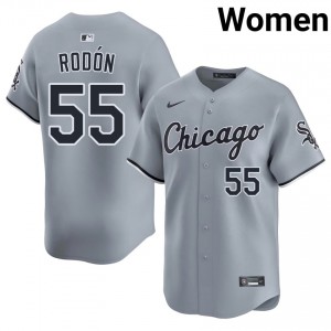 Chicago White Sox Gray Player Carlos Rodon Womens #55 Jersey 718028-980