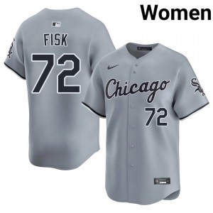 CWS Carlton Fisk Womens #72 Gray Authentic Jerseys 972802-307