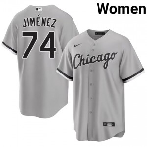 Go-Go Sox Grey Authentic #74 Women Eloy Jimenez Jersey 258864-450