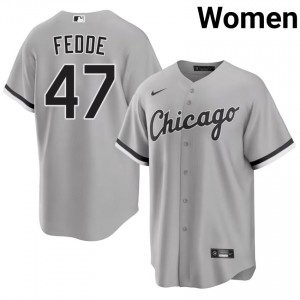 White Sox #47 Erick Fedde Grey Popular Women Jerseys 940637-416