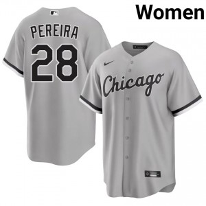 The South Siders Women's Everson Pereira #28 Grey Official Jersey 411381-557