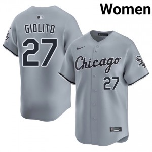 Chicago White Sox Women's #27 Replica Lucas Giolito Gray Jersey 806536-759