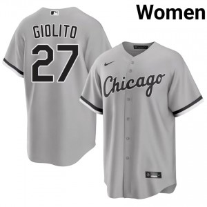 South Side Hitmen Grey Lucas Giolito Women's Official #27 Jerseys 510537-931