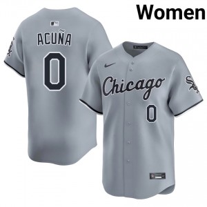 Go-Go Sox Womens Gray #0 Luisangel Acuna 2026 Jerseys 779555-507