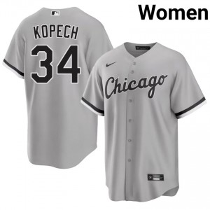 CWS White Sox Official Grey Womens #34 Michael Kopech Jerseys 557546-291