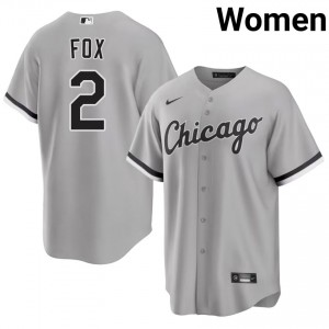 The South Siders Grey #2 MLB Women's Nellie Fox Jersey 812713-830