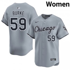 ChiSox Gray #59 Sean Burke Women's Game Jersey 548977-521