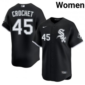 Sox Garrett Crochet Popular Black Women's #45 Jersey 136495-731