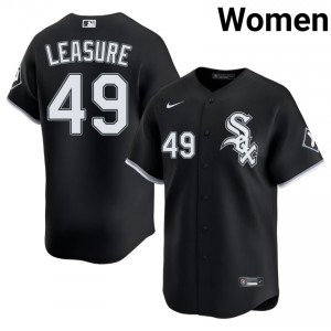 CWS White Sox Women Jordan Leasure Popular #49 Black Jerseys 262521-189