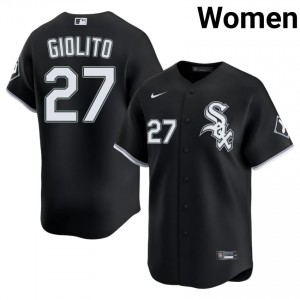 CWS White Sox Embroidery Lucas Giolito Black #27 Women Jersey 870448-189