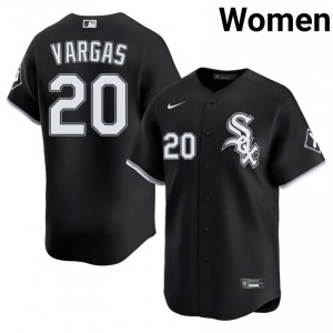 CWS Women's Replica Black #20 Miguel Vargas Jersey 503971-969