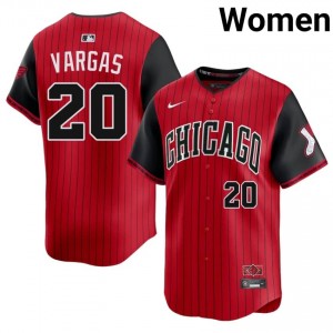South Side Hitmen City Connect #20 Miguel Vargas Women Red/Black MLB Jerseys 130668-624
