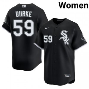 Chicago White Sox #59 Sean Burke Replica Women Black Jerseys 942760-511