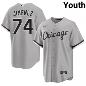 ChiSox Youth #74 Eloy Jimenez Popular Grey Jerseys 317866-285