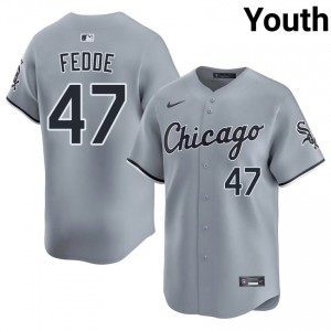 White Stockings Erick Fedde Game Youth #47 Gray Jersey 732430-683