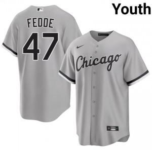 White Stockings Erick Fedde Grey Youth #47 Replica Jersey 563306-594