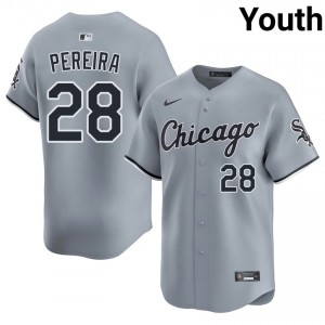 Go-Go Sox #28 MLB Gray Youth Everson Pereira Jersey 222600-485