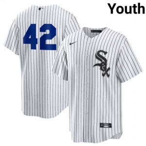 South Side Hitmen New White #42 Youth Jackie Robinson Day Jerseys 142170-573