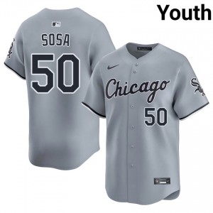ChiSox Authentic Lenyn Sosa Youth Gray #50 Jersey 570538-577