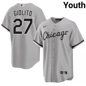 South Side Hitmen Grey Lucas Giolito Embroidery Youth #27 Jerseys 988157-674