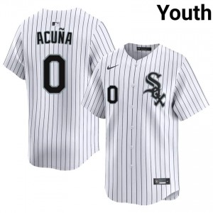 Chicago White Sox #0 Popular White Luisangel Acuna Youth Jersey 930812-199