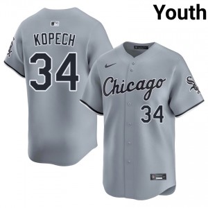 CWS #34 MLB Michael Kopech Youth Gray Jerseys 840738-751