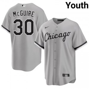 Go-Go Sox Youth #30 Official Reese McGuire Grey Jerseys 917573-873