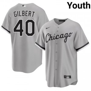 Chicago White Sox Youth Tyler Gilbert #40 Grey Embroidery Jerseys 418060-349