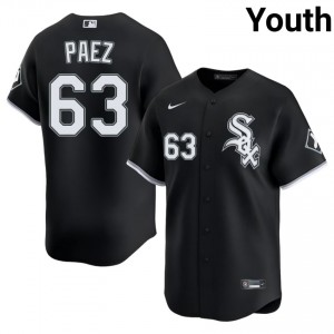 White Stockings Youth Black Jedixson Paez #63 2026-27 Jerseys 357470-964