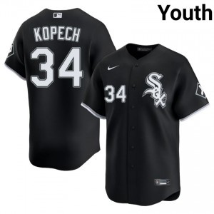 The South Siders #34 Youth MLB Michael Kopech Black Jerseys 240145-257